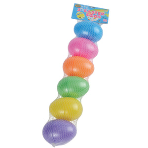 Plastic Easter Eggs - 3 Inch Party Supply (6 eggs)