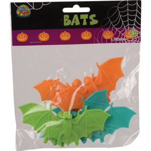 Halloween Plastic Bats Decoration (set of 6)