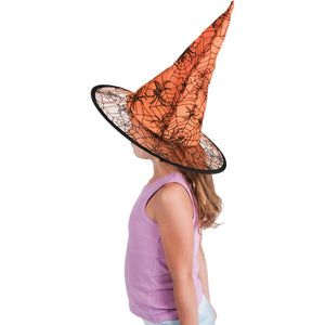 Halloween Spider Web Witch Hat Costume Accessory