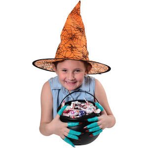 Halloween Spider Web Witch Hat Costume Accessory