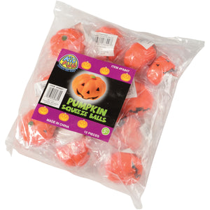 Halloween Pumpkin Squeeze Balls Toy (one dozen)