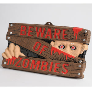 Beware Of Zombies Sign Novelty