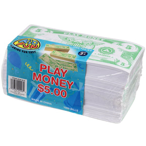 Play Money $5 Bills Prop (Pack of 1,000)