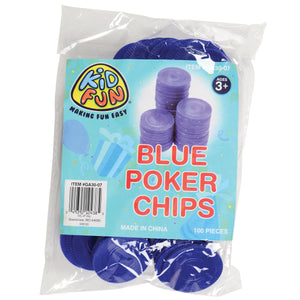 Bulk Poker Chips Blue Game Accessory (bag of 100)