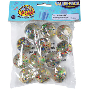 Glitter Balls with Stars Toy - 35mm (1 Dozen)