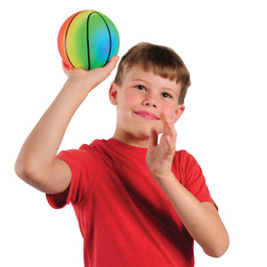 Rainbow Basketballs Toy - 5 inch (1 dozen)
