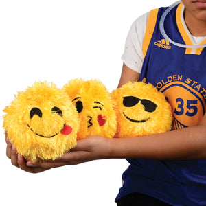 Fluffy Emoji Balls, 6 Inch Toy (Pack of 4)