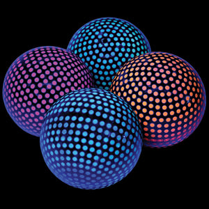 Neon Polka Dot Pvc Balls/5 Inch Toy (1 Dozen)