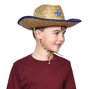 Child Cowboy Hat, Assorted Red or Blue Costume Accessory