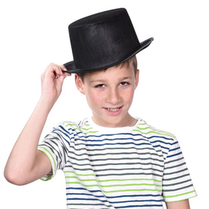 Black Top Hats Costume Accessory (one dozen)