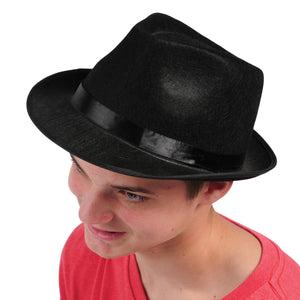Felt Black Fedora Hat Costume Accessory