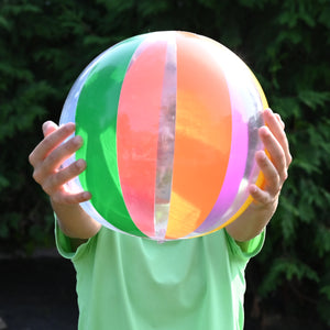 Clear Rainbow Ball Inflates Party Favor (1 dozen)