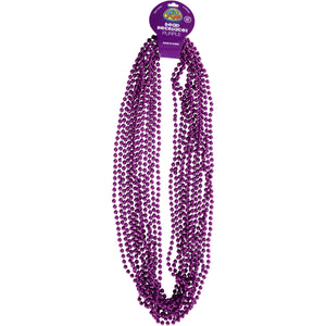 Bead Necklaces Purple Party Favor (pack of 12)