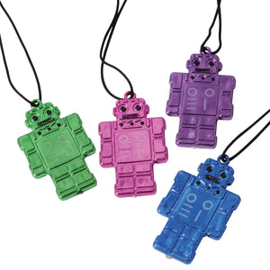 Robot Necklaces Party Favor (one dozen)