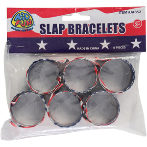 Patriotic Slap Bracelets Party Favor (set of 6)