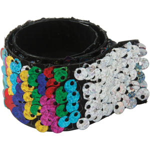 Rainbow Sequin Slap Bracelet Party Favor (Bag of 24)