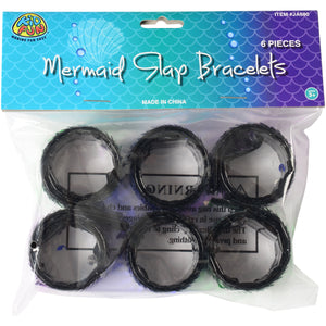 Mermaid Sequins Slap Bracelet Party Favor (Pack of 6)