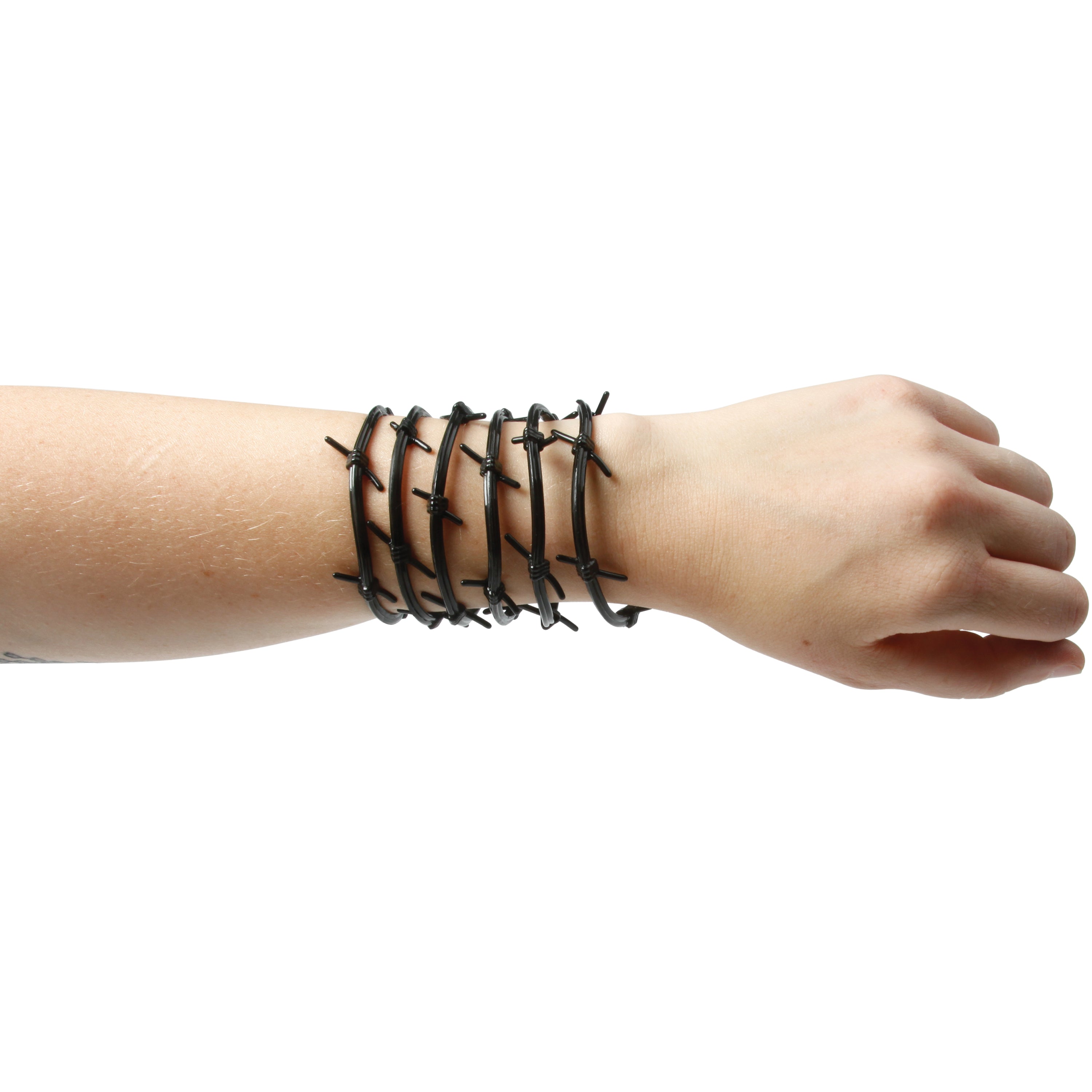 Silver Barbed Wire Bracelet Adjustable – OutrageLondon