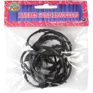 Barbed Wire Bracelets Novelty (1 Dozen)