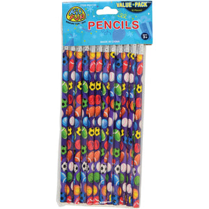Novelty Sports Pencils (One Dozen)
