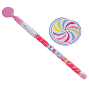 Pen With Candy Novelty Memo Pad - 3 Pieces