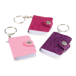 Mini Glitter Notebook Keychains Novelty (1 Dozen)