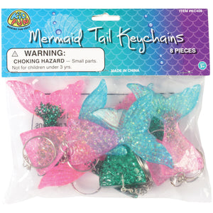 Mermaid Tail Keychains Party Favor (Pack of 8)