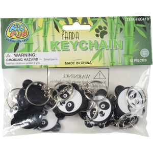 Panda Rubber Keychains Party Favor (1 Dozen)