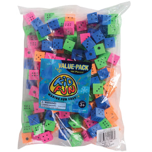 Dice Erasers Stationery (144 pieces)