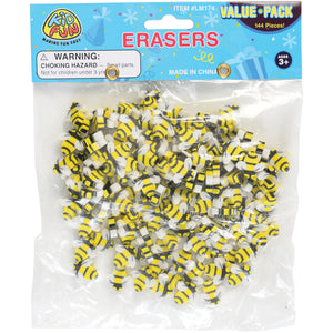 Bumble Bee Erasers Stationery (144 pieces)