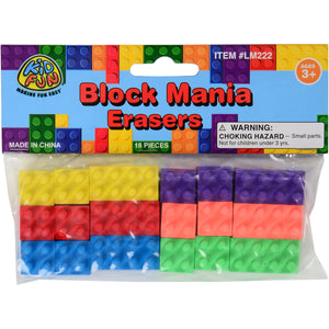 Block Mania Eraser Party Favor (pack of 18)