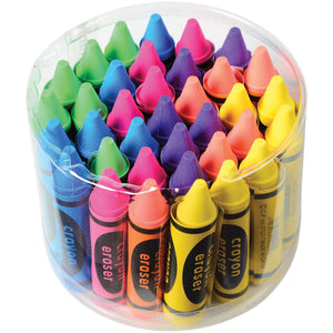 Crayon Shape Erasers Stationery - 36 Pieces