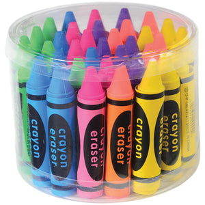 Crayon Shape Erasers Stationery - 36 Pieces