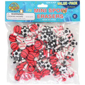 Mini Sport Erasers (144 pieces)