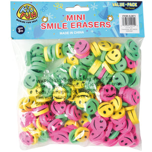 Mini Smile Erasers Stationery (144 pieces)
