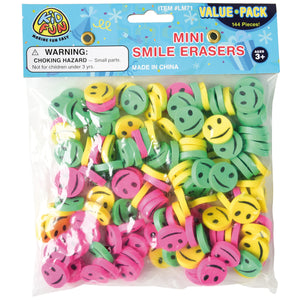 Mini Smile Erasers Stationery (144 pieces)