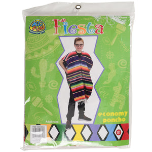 Adult Colorful Economy Poncho Costume