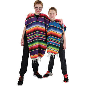 Adult Colorful Economy Poncho Costume