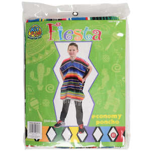 Child Colorful Economy Poncho Costume
