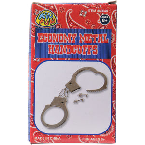 Economy Metal Handcuffs Costume Accessory