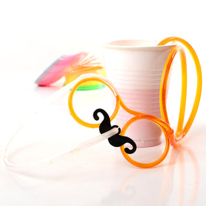 Moustache Drinking Straw Glasses Party Favor