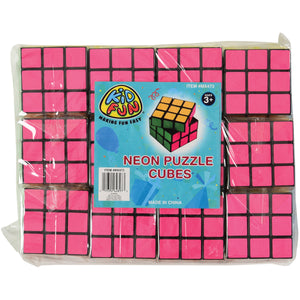 Neon Puzzle Cubes Toy (1 dozen)