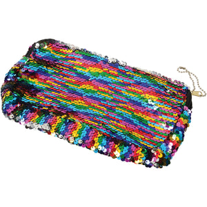 Rainbow Sequins Pencil Case Stationery