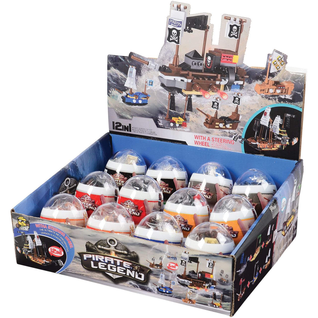 Pirate Ship Building Sets Toy 12 Per Display