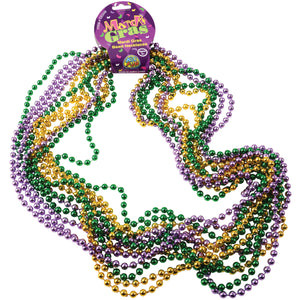 Mardi Gras Bead Necklace Party Favor (One Dozen)