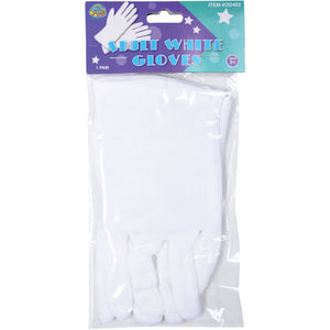 White Gloves - Adult Costume Accessory (One Pair)