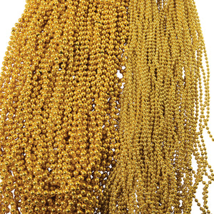Mardi Gras Metallic Bead Necklaces Party Favor (144 pieces) - Duplicate