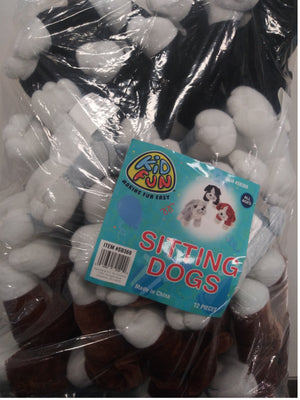 Sitting Dogs Plush Toy (one dozen)