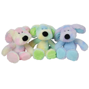 Rainbow Swirl Dogs Plush Toys (1 Dozen)