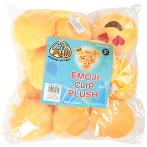 Emoji Clip Plush Toy (pack of 12)